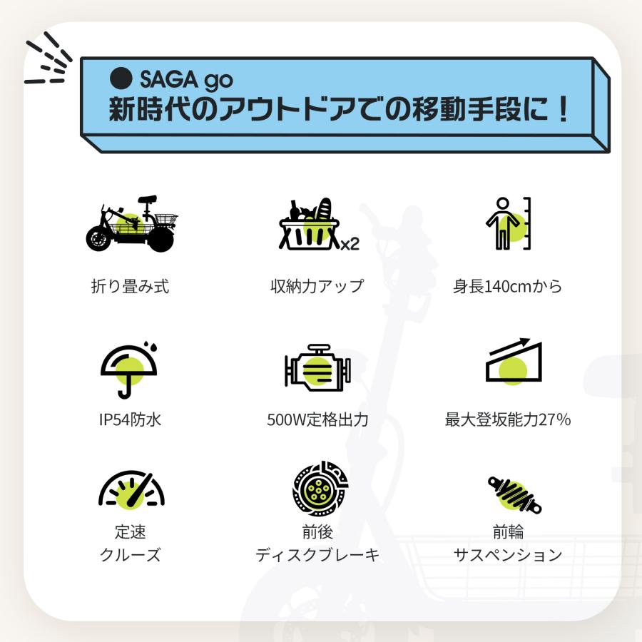 販売企画・20％OFFクーポン/公道走行可免許不要 ダブルカゴ 500w 電動