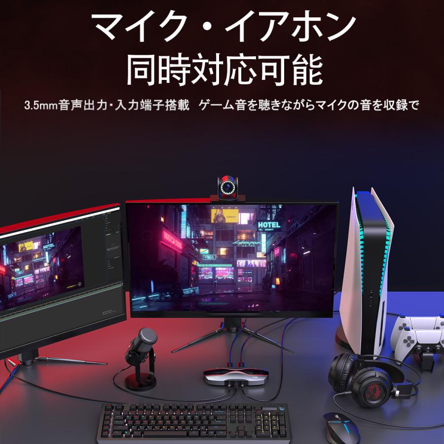 キャプチャーボード 2024年新版 4k 60FPS HDR パススルー 放熱 HDMI