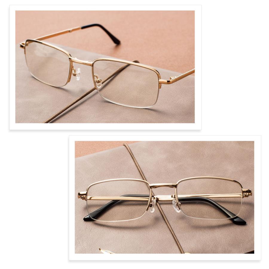 老眼鏡 折り畳み式 シニアグラス 遠近両用 累進多焦点 メンズ 度付きPC