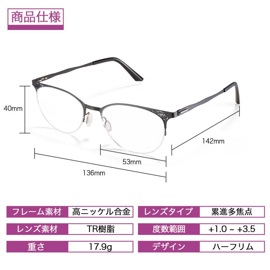 老眼鏡 遠近両用 シニアグラス 度数チェック 累進多焦点 おしゃれ