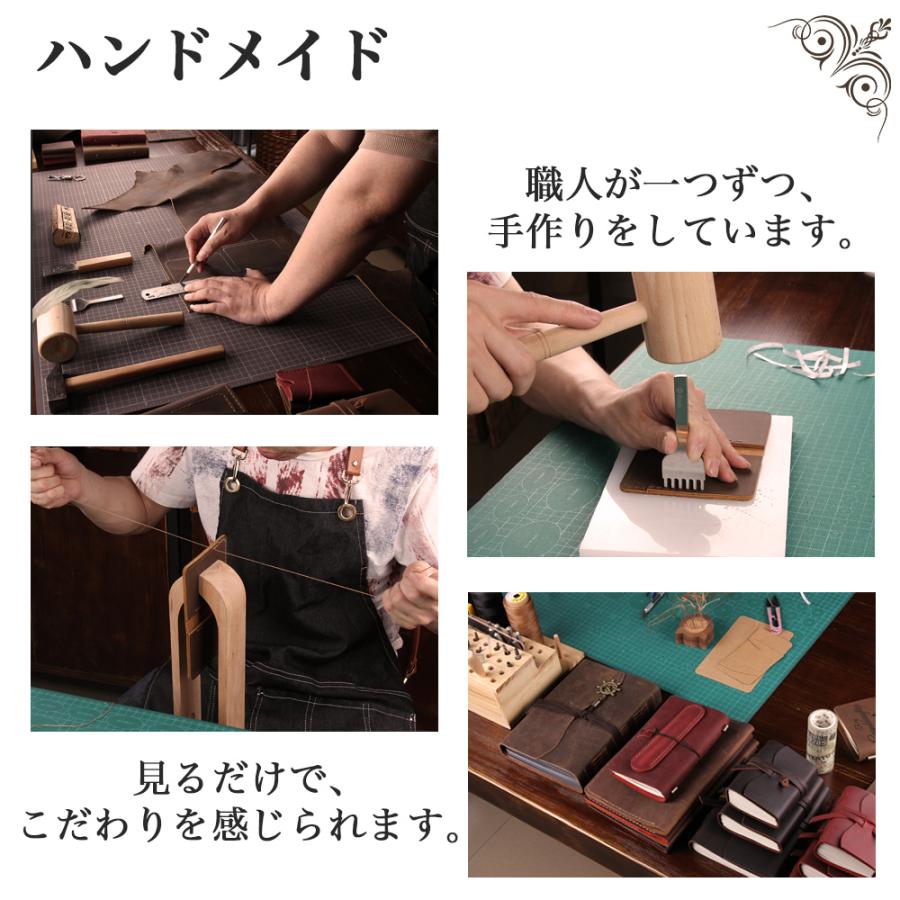 システム手帳 本革 A6 手作り レザー ノートカバー レトロ オリジナル