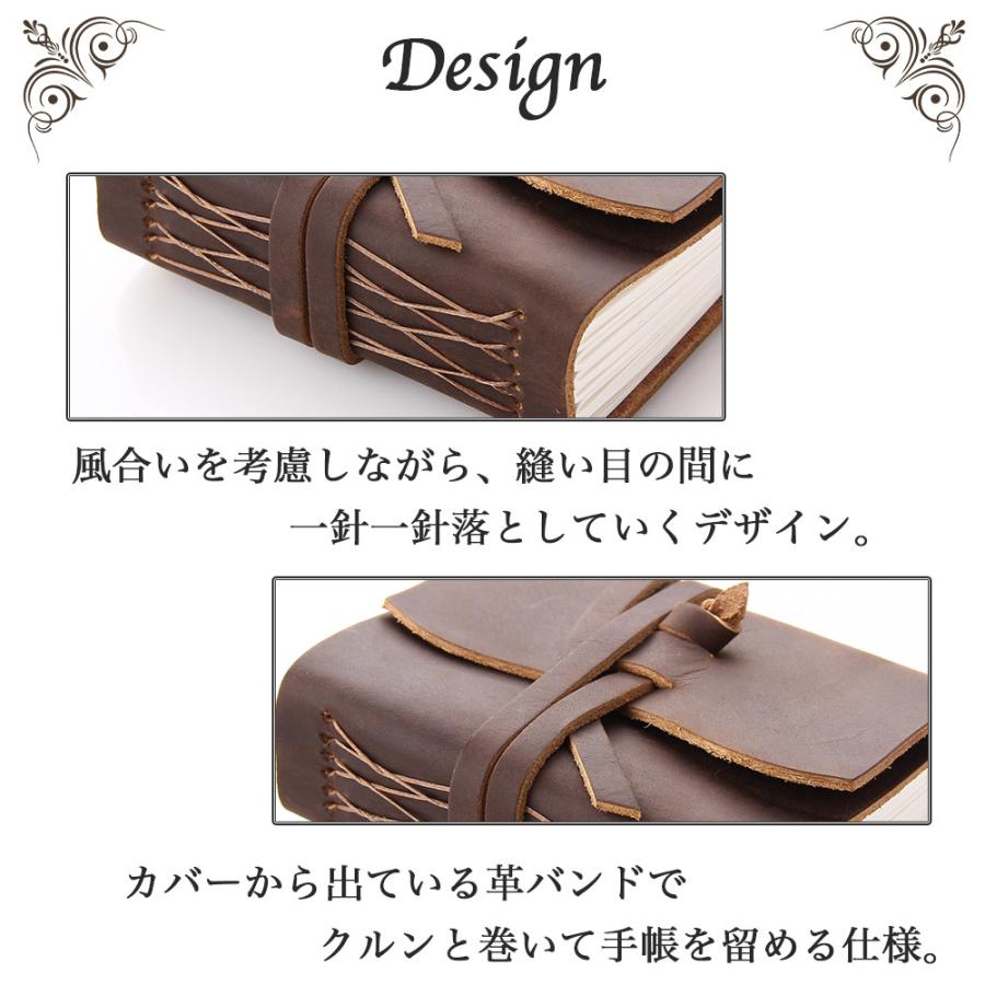 ノート S 本革 ミニ 手作り レトロ レザー ノートカバー システム手帳