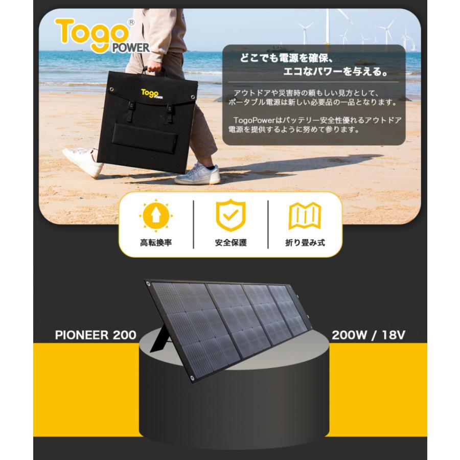 ソーラーパネル 200W 折り畳み式 ソーラーチャージャー23.5%高効率単結晶