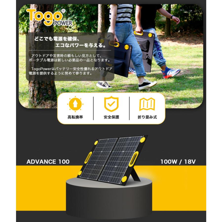 ソーラーパネル 100W 18V 5.5A 23.5% 高効率 ソーラーチャージャー