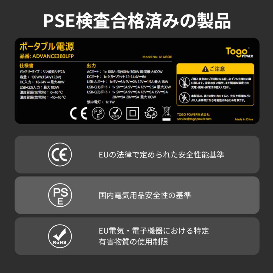 ポータブル電源 大容量 192Wh 60000mAh 非常用電源 防災グッズ 停電