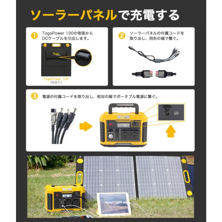 2点セット ポータブル電源 大容量 500W 634Wh 純正弦波 ソーラー