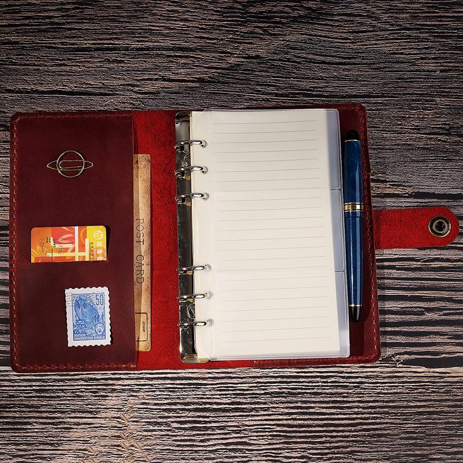 システム手帳 A6 革 6穴 リフィル付き ルーズリーフ スタンダード