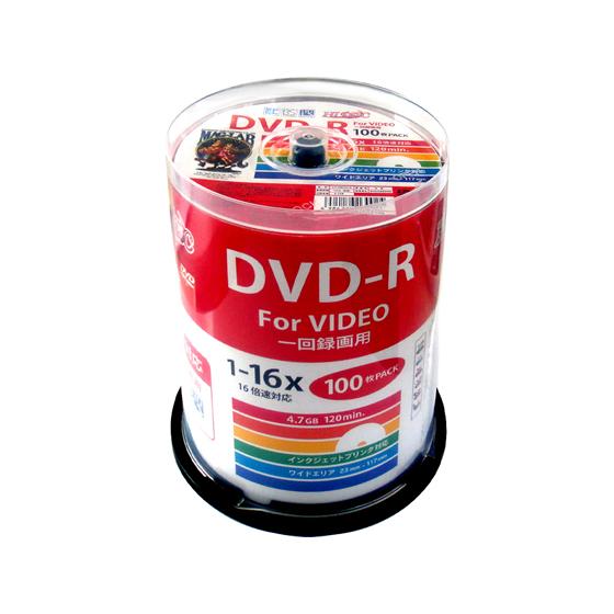 ハイディスク CPRM対応 DVD-R 16倍速 100枚 スピンドル  ＤＶＤ−Ｒ 録画用ＤＶＤ 記録メディア テープ｜jetprice