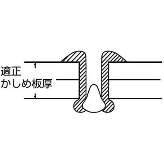 【お取り寄せ】エビ ブラインドリベット(ステンレス／スティール製) 6-2(1000本入) 箱入 NSS62 ボルト ねじ 釘 素材 作業用品 工具_5