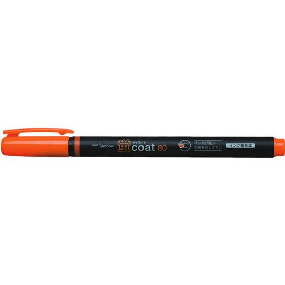 トンボ鉛筆 蛍コート80 橙 WA-SC93 オレンジ系 蛍光ペン シングル