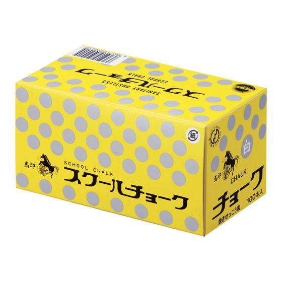 馬印 スクールチョーク白 100本 C201 チョーク 黒板 ＰＯＰ 掲示 | 馬印
