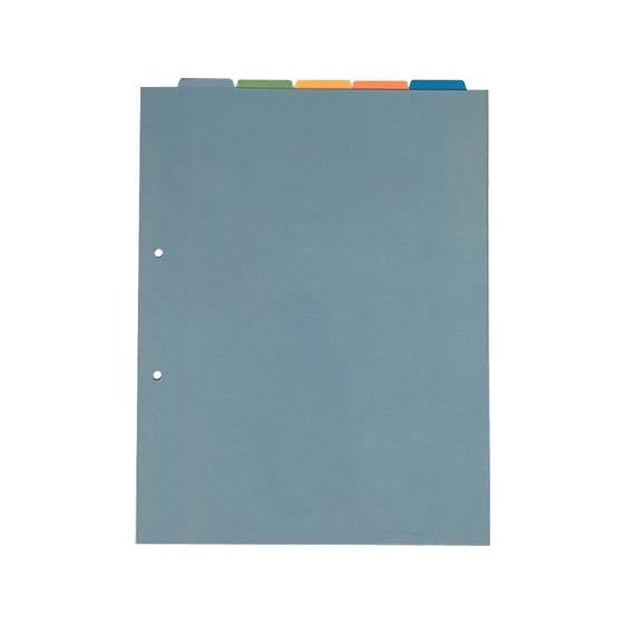 キングジム カバー付きカラーインデックス(上山タイプ) A4タテ 5山2穴 紙製 2穴タイプ ファイル用インデックス 仕切カード