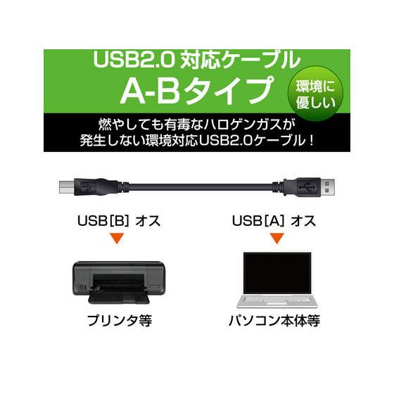 【お取り寄せ】エレコム 環境対応USBケーブル 3m ブラック USB2-ECO30｜jetprice｜03