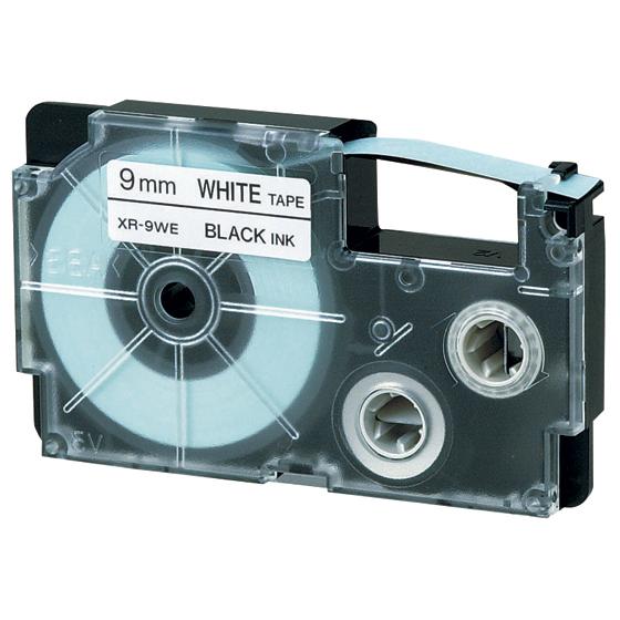 CASIO（カシオ） ネームランド 9mm 白 黒文字 10個パック XR-9WE 白