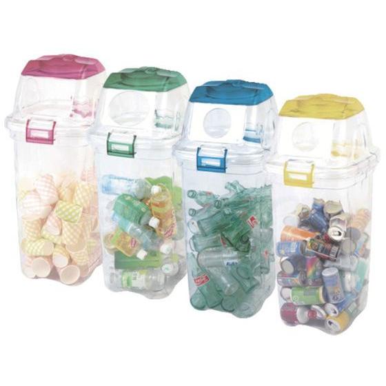 【お取り寄せ】積水 透明エコダスターN 60L ペットボトル用 TPD6G 分別タイプ ゴミ箱 ゴミ袋 清掃の画像