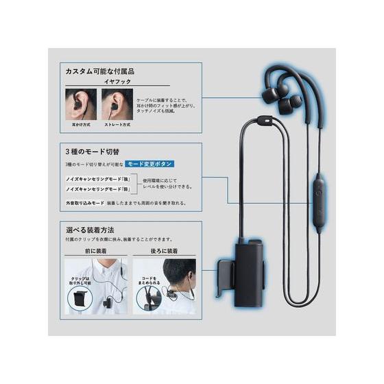 キングジム デジタル耳せん 黒 MM4000-BK 耳栓 イヤープラグ イヤーマフ 安全保護具 作業