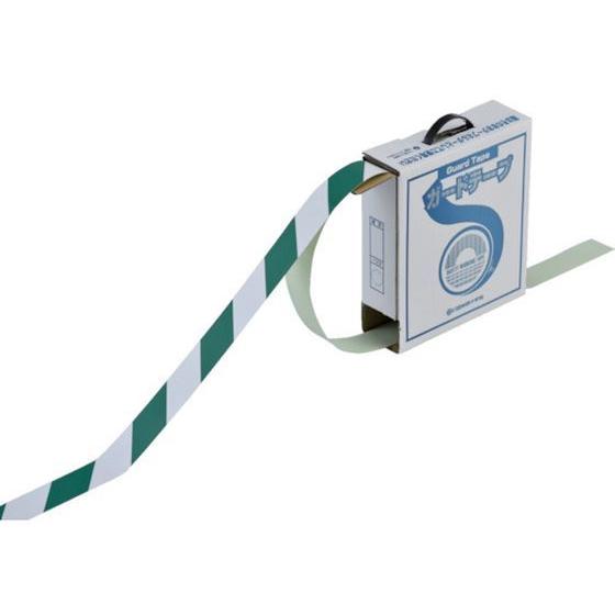 緑十字　ガードテープ　白／緑　G　50mm幅×100m