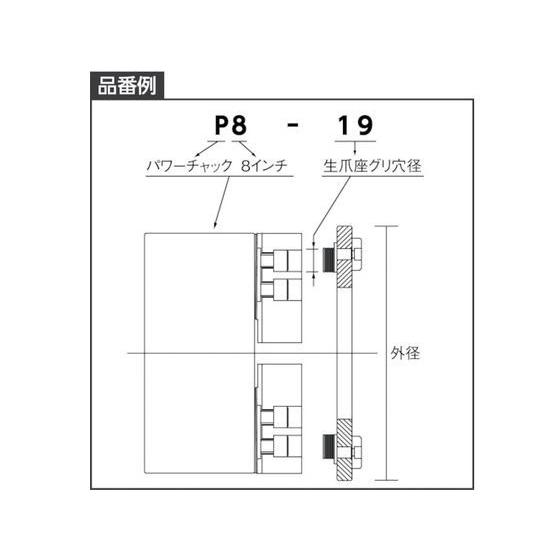 【お取り寄せ】KKK チャックメイト「油圧」 10インチ 19mm P10-19 スクロールチャック 切削工具 作業用品 工具_1