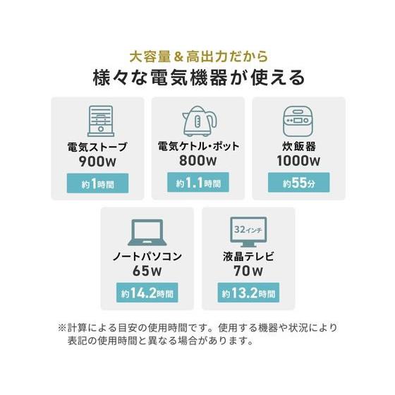 【お取り寄せ】サンワサプライ ポータブル電源 1152Wh BTL-RDC30 ポータブル電源本体 ポータブル電源 電池 充電池 家電_4