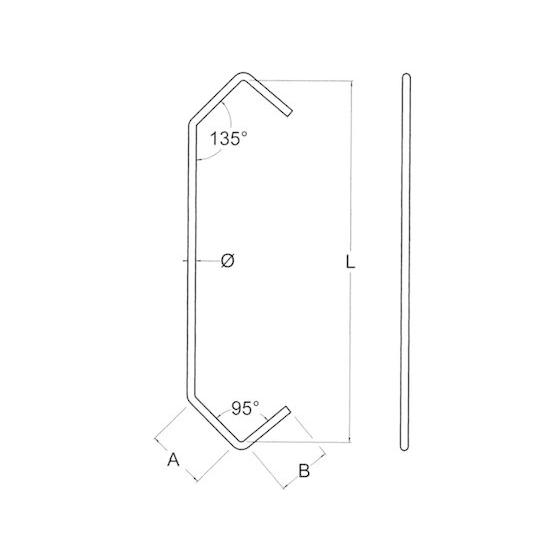 IWATA　スタンダードフック　角2　(1400本入)　200X2.0PDVX2