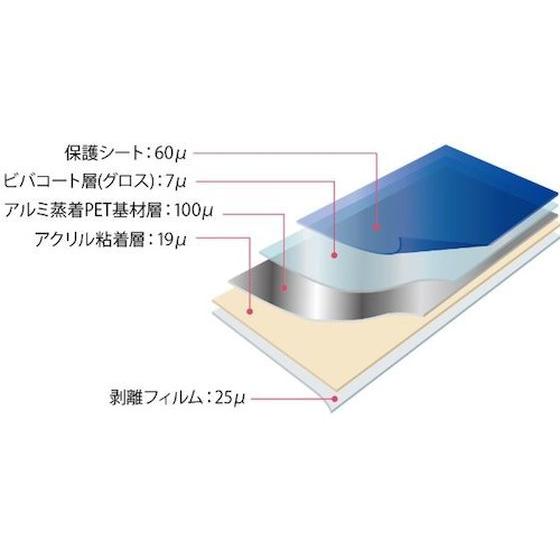 【お取り寄せ】ビバ ビバフィルム 超耐久保護フィルム500mm×3m ミラータイプ  道路 安全ミラー 現場 安全 作業｜jetprice｜02