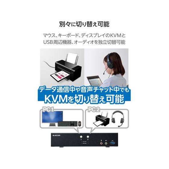 ELECOM（エレコム） 【お取り寄せ】エレコム KVM パソコン切替器 DP 2