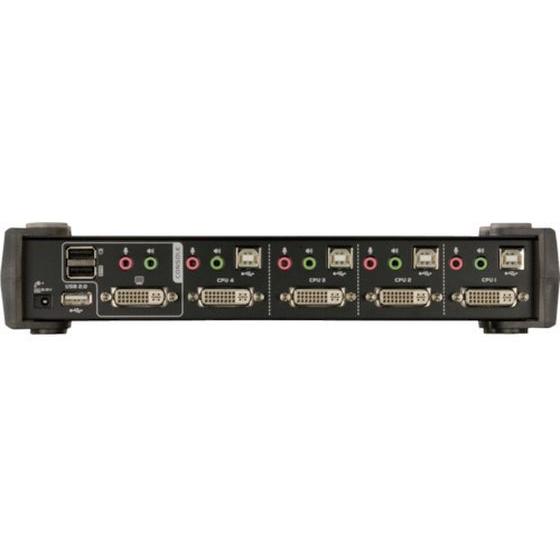 【お取り寄せ】ATEN KVMPスイッチ 4ポート／DVI／USB2.0ハブ搭載 CS1764A 切替機 分配器 ＰＣ周辺機器 パソコン 家電の画像
