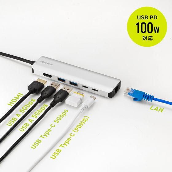 お取り寄せ】サンワサプライ 8K対応 USB Type-Cドッキングステーション