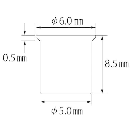 エビ　ブラインドナット　エビナット　(薄頭・スティール製)　板厚2.0　M3×0.5(1000個入)　NSK3M