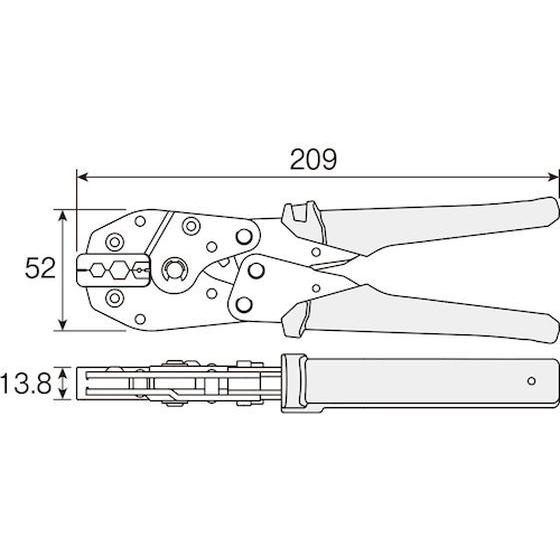 【お取り寄せ】HOZAN 圧着工具 BNCコネクター用 P-741  圧着ペンチ ペンチ ニッパ プライヤー 作業 工具｜jetprice｜03