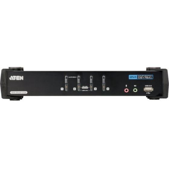 【お取り寄せ】ATEN KVMPスイッチ 4ポート／DVI／デュアルリンク／USB2.0ハブ搭載 切替機 分配器 ＰＣ周辺機器 パソコン 家電の画像
