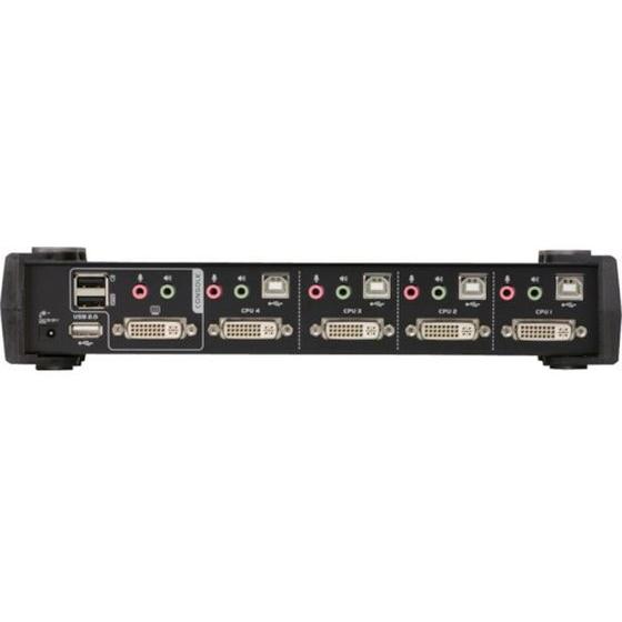 【お取り寄せ】ATEN KVMPスイッチ 4ポート／DVI／デュアルリンク／USB2.0ハブ搭載 切替機 分配器 ＰＣ周辺機器 パソコン 家電の画像