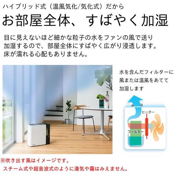 ダイニチ ハイブリッド式加湿器 7Lタンク 960mL スノーホワイト 加湿器