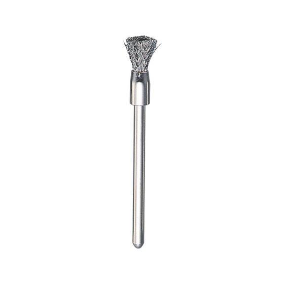 【お取り寄せ】TRUSCO エンド型ブラシ ステンレス0.1×Φ5×軸Φ3 50入 53E-4-50P 軸付ブラシ バフ 研削研磨用品 作業用品 工具