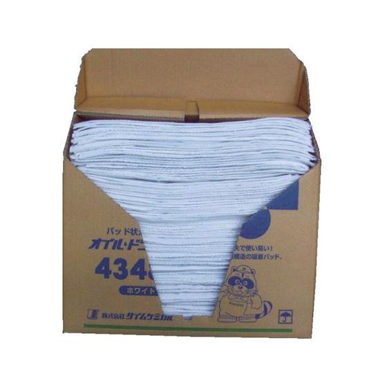 【お取り寄せ】TC オイルドライパッド(43cm×48cm×100枚) ホワイト 4348N 吸収材 清掃用品 オフィス住設用品