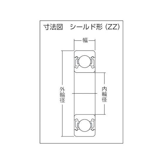 【お取り寄せ】NTN A小径小形ボールベアリング(両側シールド)内径10mm外径30mm幅9mm 6200ZZ｜jetprice｜03