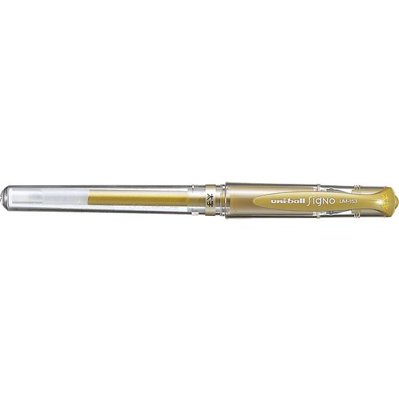 三菱鉛筆 ユニボールシグノ 太字 1.0mm 金 UM153.25 ゴールドインク