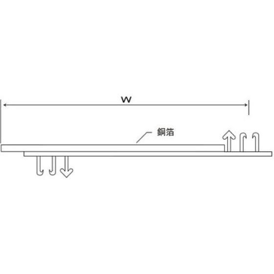 TRUSCO　銅箔シールドチューブ　レールタイプ　長さ5m　CPFR30-5　30Φ