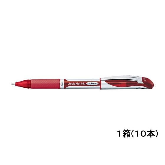 ぺんてる（Pentel） エナージェル 太字 1.0mm 赤 10本 BL60-B 赤インク