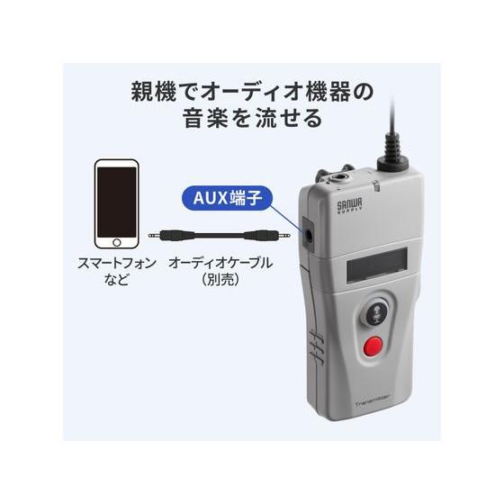 【お取り寄せ】サンワサプライ ワイヤレスガイドシステム(親機) MM-WGS2TN 拡声器 マイク オーディオ ヘッドホン テレビ 家電の画像