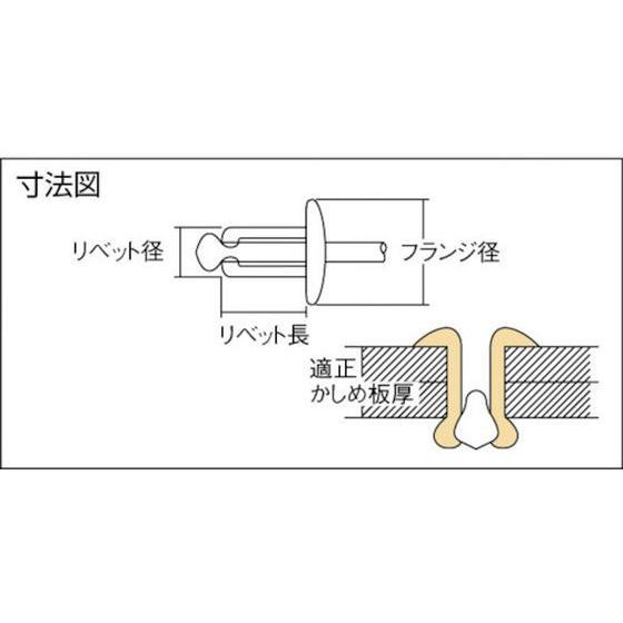 エビ　ブラインドリベット　アルミ／スティール　8-14　(500本入)　NSA814