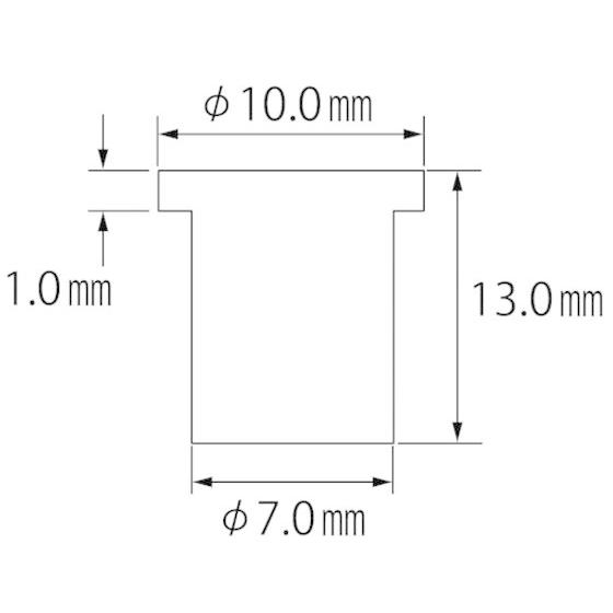 エビ　ブラインドナット　エビナット　(平頭・スティール製)　板厚3.2　M5×0.8(1000個入)　NSD5M