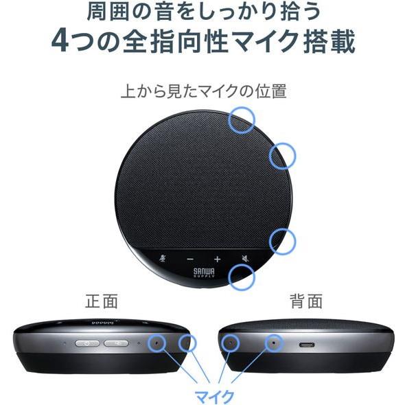 サンワサプライ ワイヤレス会議スピーカーフォン MM-WLMSP1 | SANWA SUPPLY | 05