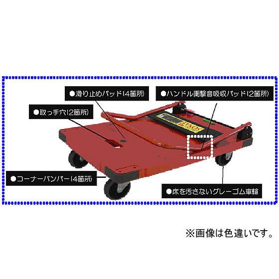 ナンシン/ストッパー付プラスチック静音台車 サイレントマスター 300kg荷重  運搬台車 はしご 作業｜jetprice｜02