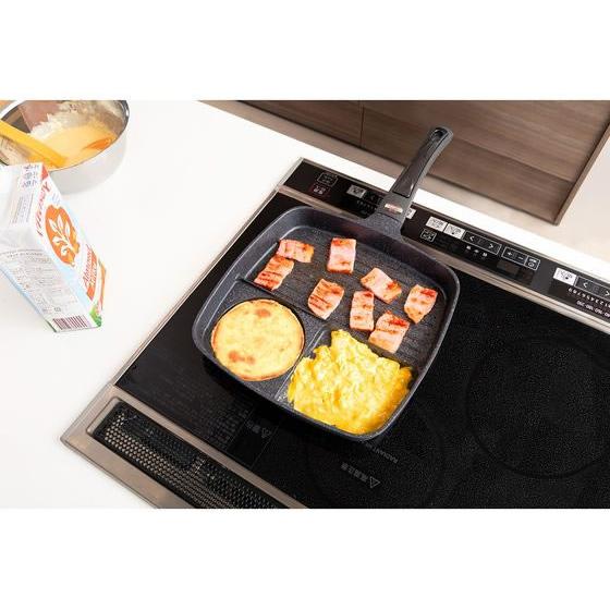 【お取り寄せ】LIV PLUS ベストコ 仕切りフライパン 26cm ブラック |  | 02