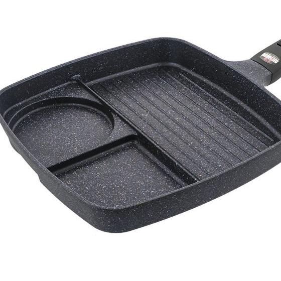 【お取り寄せ】LIV PLUS ベストコ 仕切りフライパン 26cm ブラック |  | 03