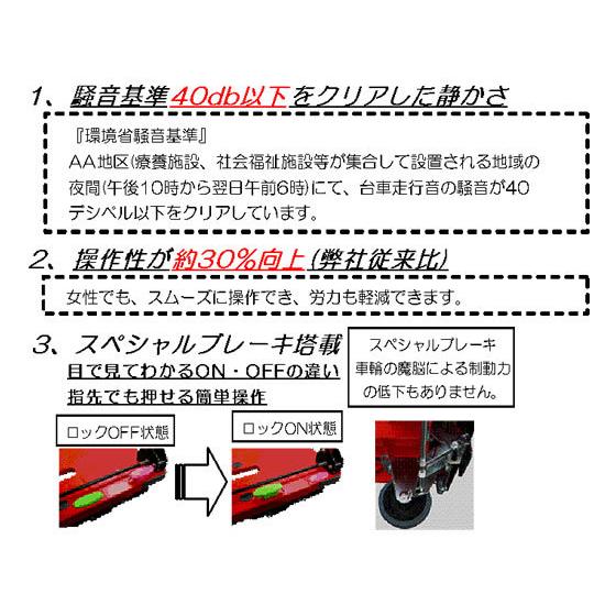 ナンシン　ストッパー付プラスチック静音台車　サイレントマスター　300kg荷重