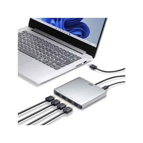 【お取り寄せ】サンワサプライ USB-HDMIディスプレイアダプタ USB-CVU3HD7 ＬＡＮケーブルカテゴリー６Ｅ ＬＡＮケーブル ケーブル 電源タップ 配線パーツ 家電の画像