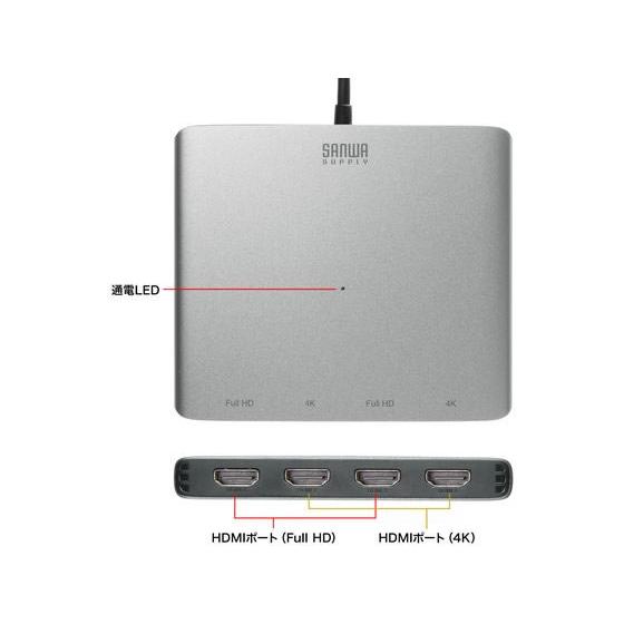 【お取り寄せ】サンワサプライ USB-HDMIディスプレイアダプタ USB-CVU3HD7 ＬＡＮケーブルカテゴリー６Ｅ ＬＡＮケーブル ケーブル 電源タップ 配線パーツ 家電の画像