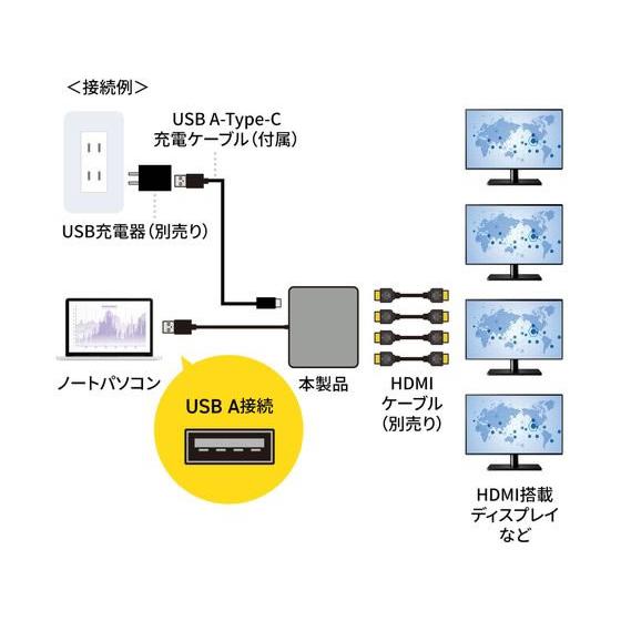 【お取り寄せ】サンワサプライ USB-HDMIディスプレイアダプタ USB-CVU3HD7 ＬＡＮケーブルカテゴリー６Ｅ ＬＡＮケーブル ケーブル 電源タップ 配線パーツ 家電の画像